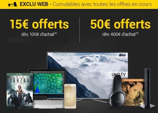 FLASH FNAC : 20€ offerts dès 150€ ou 50€ offerts dès 400€ (valable sur les offres) – livraison gratuite 🚚