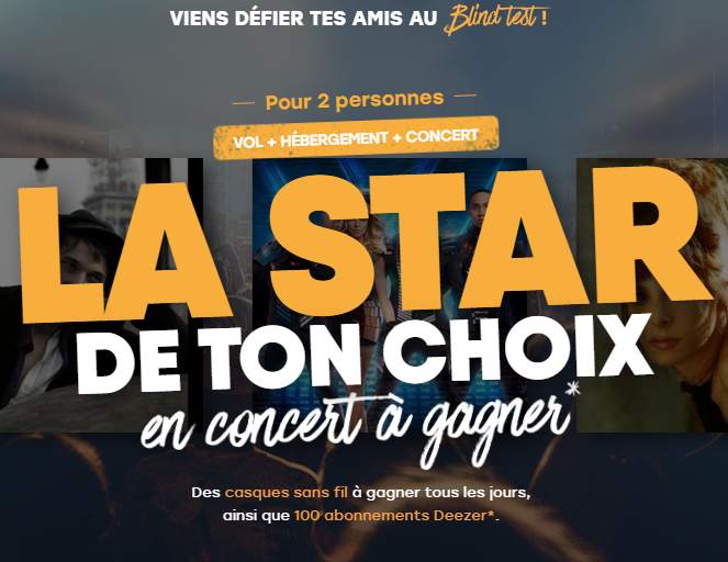 Gagnez 2 places de concert (+ hôtel et voyage), casque Beats, Abonnement Deezer avec McCain !