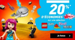 Lego moins chers car 20% crédité sur la carte Auchan 