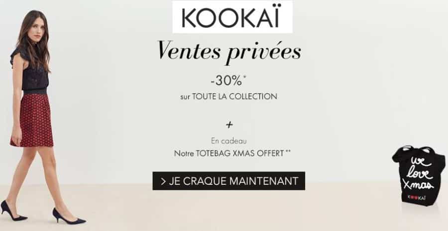 Vente privée Kookaï : -30% sur votre commande + 1 sac gratuit