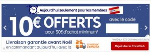 -10€ pour 50€ d’achats sur Priceminister