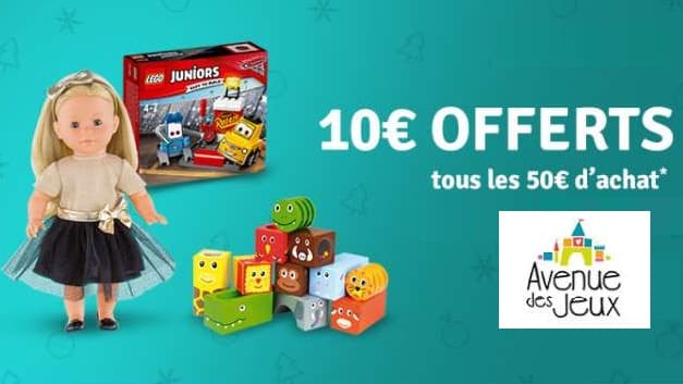 10€ de remise immédiate sur Avenue des Jeux