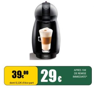 29€ la machine à dosettes Dolce Gusto Krups 