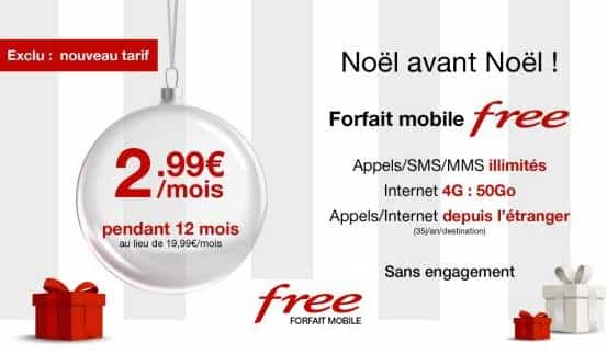 Abonnement forfait mobile Free à 2,99€