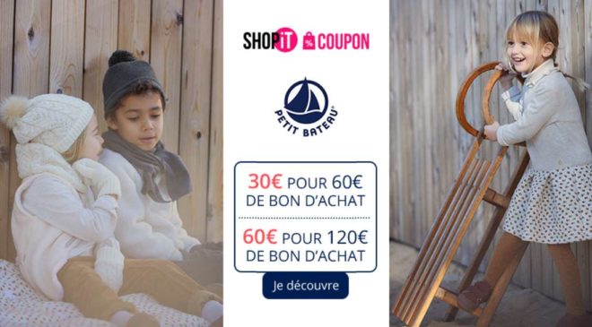 Bon d’achat Petit Bateau moitié prix