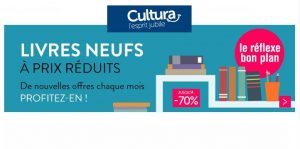 Bon plan livres neufs à prix réduits (jusqu’à -65%) sur Cultura