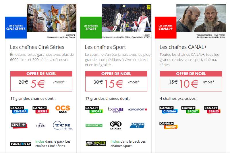 Bon plan pack Essentiel Canal+ : 19,9€/mois + promo packs thématique (de 5€ à 15€ seulement) pendant 2 ans