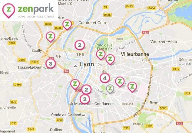 Stationnement gratuit dans les parkings ZenPark Lyon 