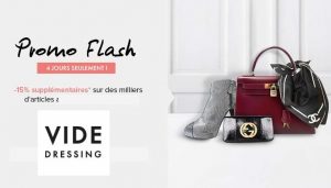 Vide Dressing : 15% supplémentaire sur les Promo Flash