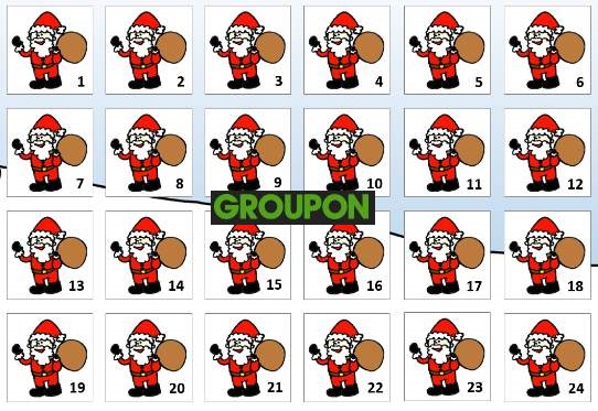 Découvrez le calendrier de l'Avent Groupon : 