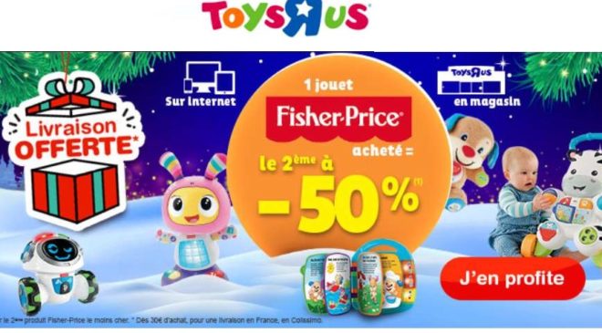 second jouet Fisher Price à moitié prix sur Toys’R US