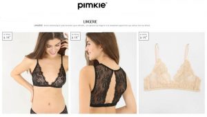 Lingerie Pimkie le second à 1 €