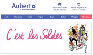 Soldes Aubert : nouvelle démarque 