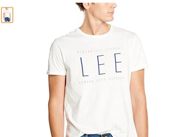T-shirt homme LEE à moins de 9€ (bleu, ecru ou rouge) soldes Amazon