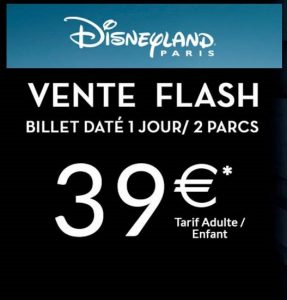 Vente flash billet Disneyland