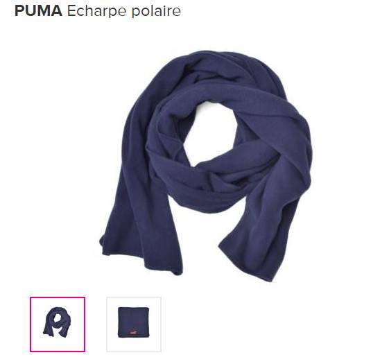 Soldes : écharpe polaire PUMA à seulement 8 euros port inclus