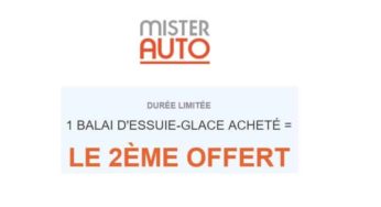 1 balai d’essuie-glace acheté = 1 gratuit (toutes marques)