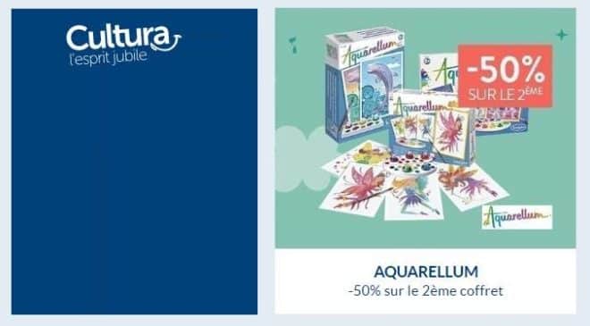 1 coffret Aquarellum de Sentosphere acheté le second à moitié prix