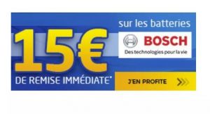 15€ de remise immédiate sur les batteries Bosch 