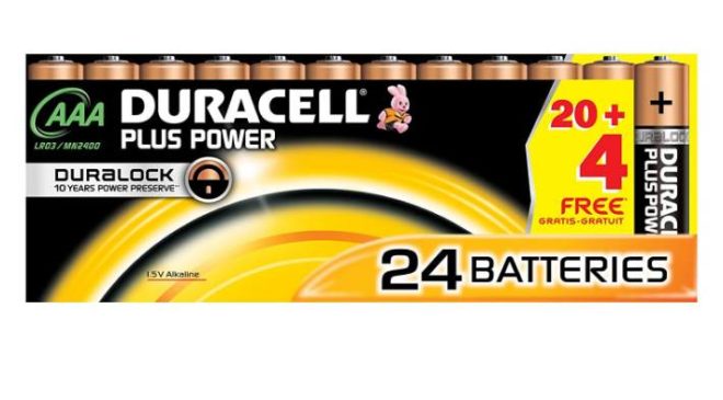 24 piles Duracell Plus Power AAA pas cheres