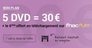 30€ les 5 DVD + 1 film en téléchargement gratuit 