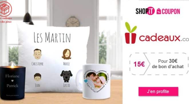 Bon d’achat Cadeau .com à moitié prix