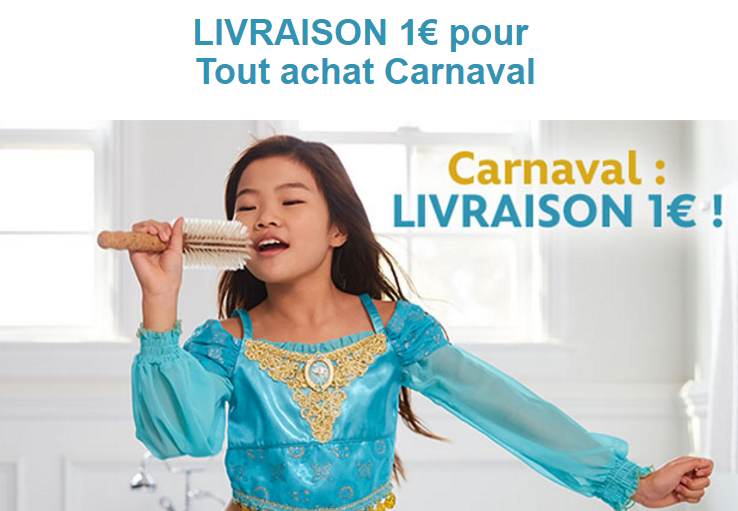 Carnaval Disney Store : 1€ la livraison sur les déguisements et accessoires (Disney, StarWars)