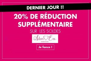 Dernier jour soldes Adam & Eve