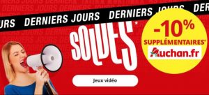 Derniers jours des soldes jeux video Auchan