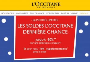 Derniers jours soldes Occitane en Provence