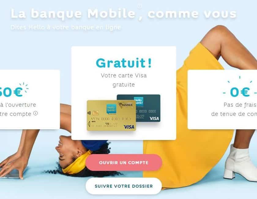 Ouverture Hello bank ! 50€ offerts + CB gratuit + 0€ frais pour l’ouverture d’un compte