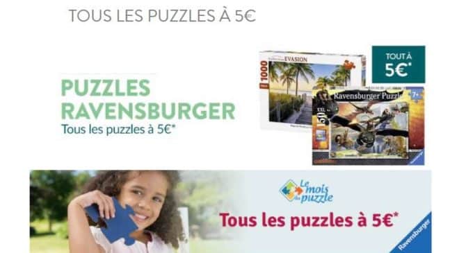 Puzzle Ravensburger tous les puzzles à 5€