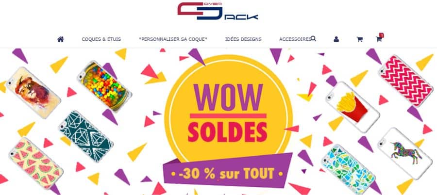 Soldes CoverJack : – 30 % sur TOUT (coques originales & coques personnalisables Apple / Samsung)