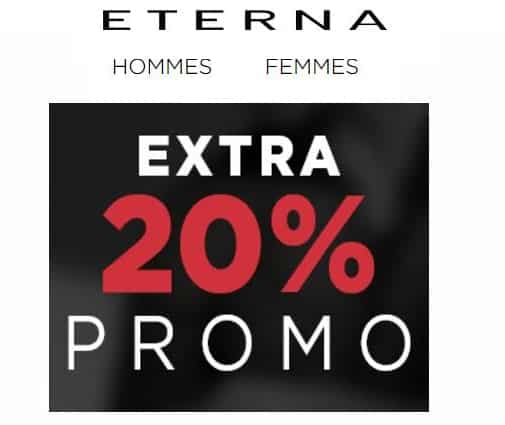 Soldes Eterna : jusqu’à -50% + 20% supplémentaire et livraison gratuite 🚚