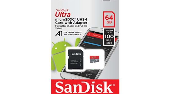 carte micro SDXC 64 Go SanDisk Ultra Android 100 Mos