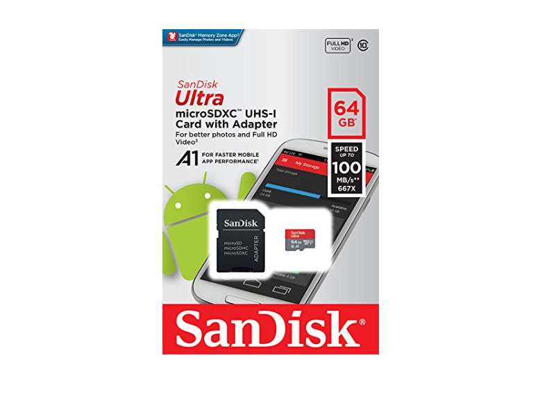 carte micro SDXC 64 Go SanDisk Ultra Android 100 Mos