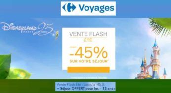 Jusqu’à -45% sur les séjours Disneyland (vente flash) !