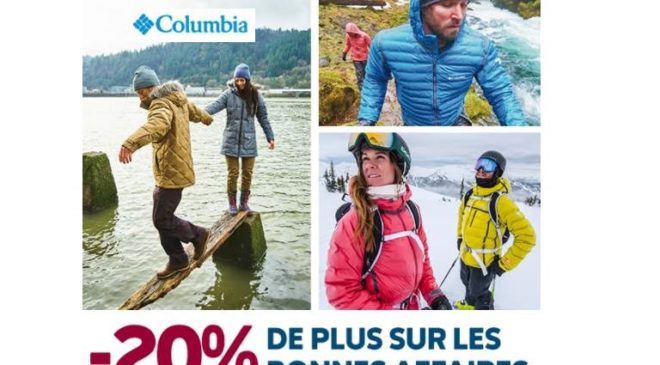 remise supplémentaire sur les promos Columbia