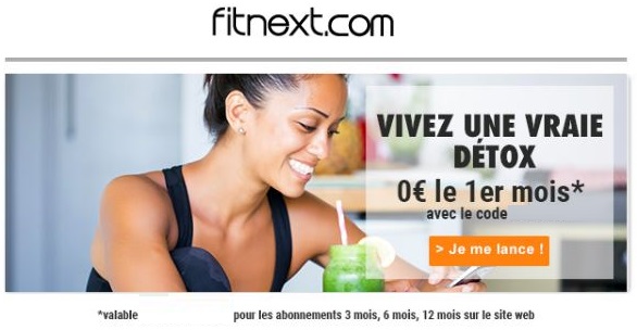 1 mois de programme detox Fitnext offert pour un abonnement 3 mois