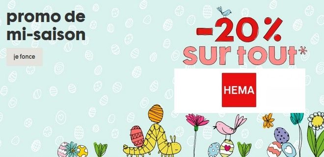 20% de remise sur HEMA 