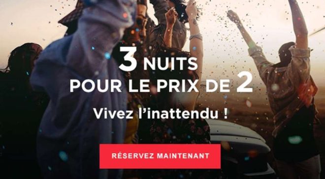 3 nuits pour le prix de 2 dans un hôtel Ibis, Novotel, Sofitel