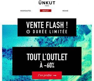 60% sur tout l’Outlet Ünkut 