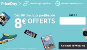 8€ de remise sur Priceminister