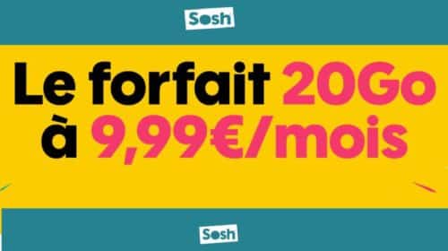 Abonnement forfait mobile SOSH 20Go