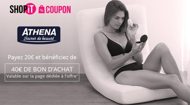 Bon d’achat Athena moitié prix - collection Athena Secret de Beauté