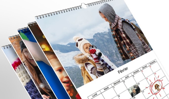 Calendrier photo format A4 à seulement 3,99 € (+ 4,99€ de FDP)