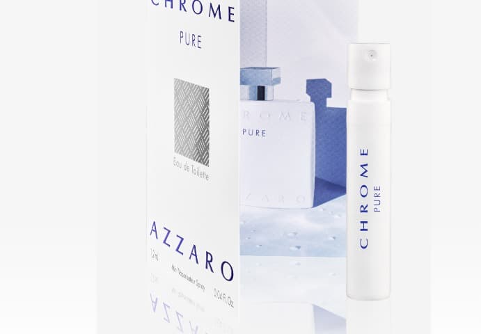 Echantillon gratuit parfum homme Chrome Pure de Azzaro