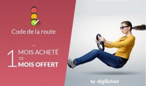 Entrainement au code de la route DigiSchool moitié prix 