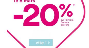 Journée de la femme La Halle : remise de 20% sur l’article de votre choix (voir -30%)