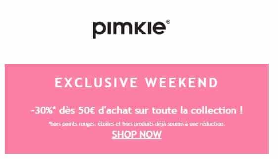 Remise De 30% Sur Pimkie à Partir 50€ Jusqu’à Dimanche